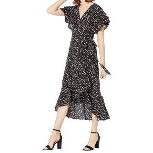 Max Studio Ruffle Crepe High/Low
Wrap DRESS